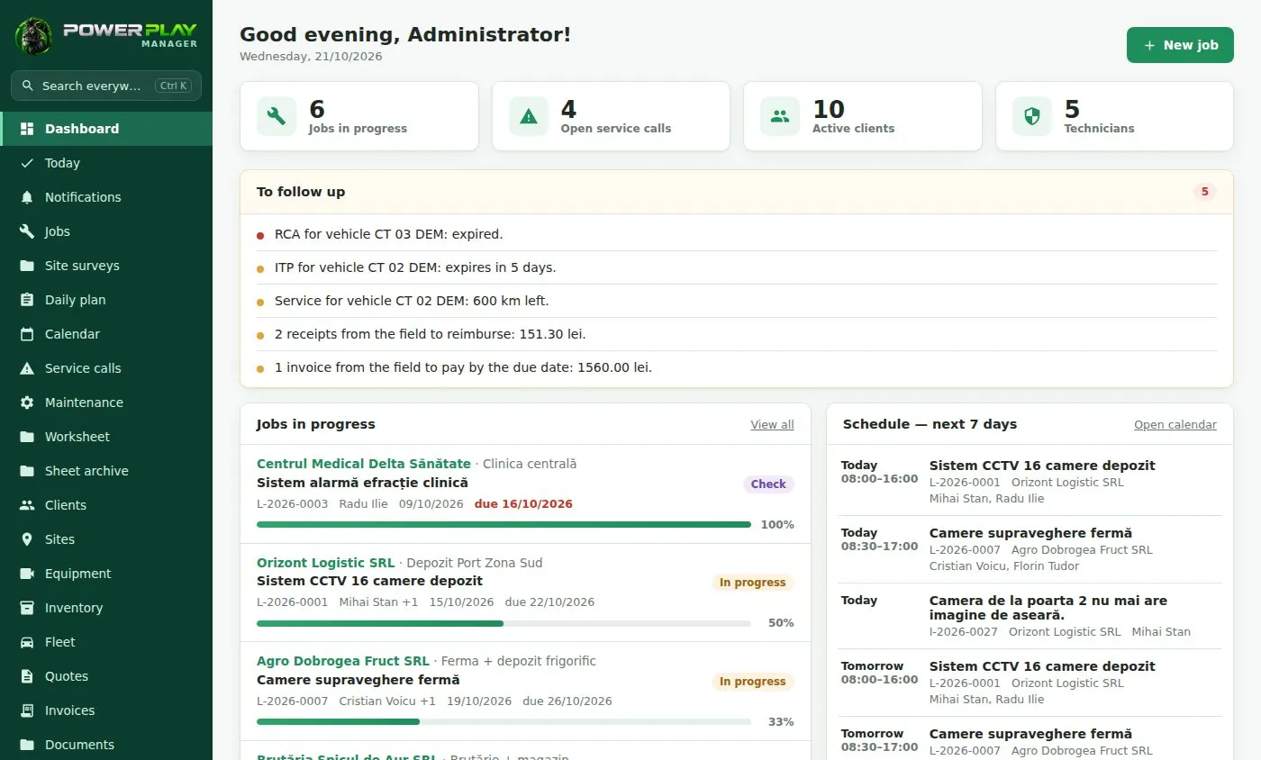 Power Play Manager on a computer and a phone