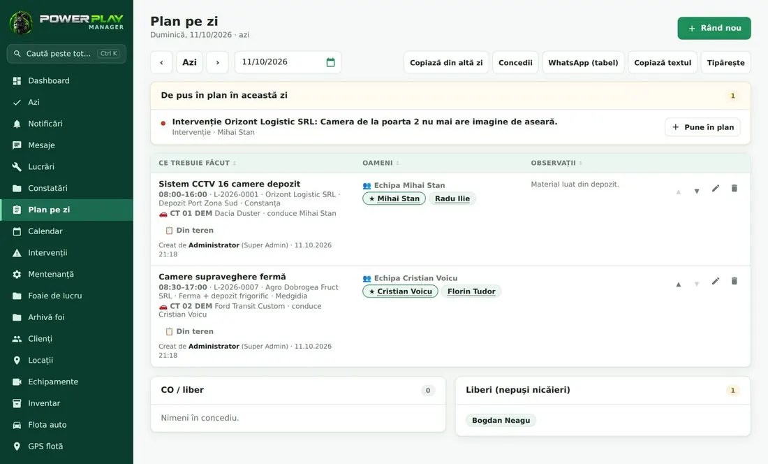 Power Play Manager pe calculator și pe telefon